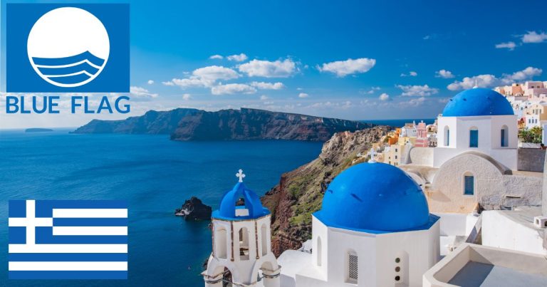 greece blue flag